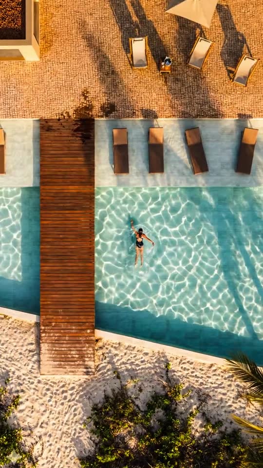 Piscina vista de cima
