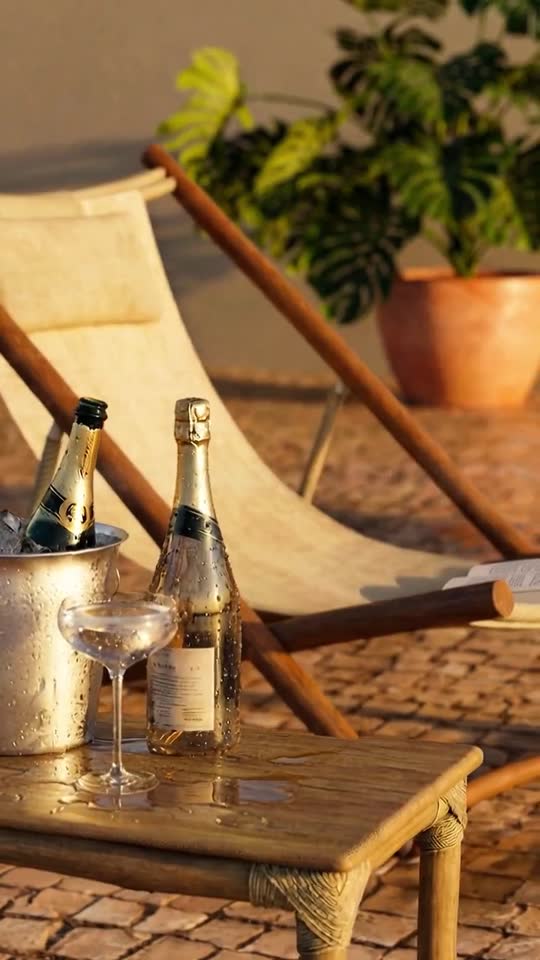 Espaço gourmet ao pôr do sol