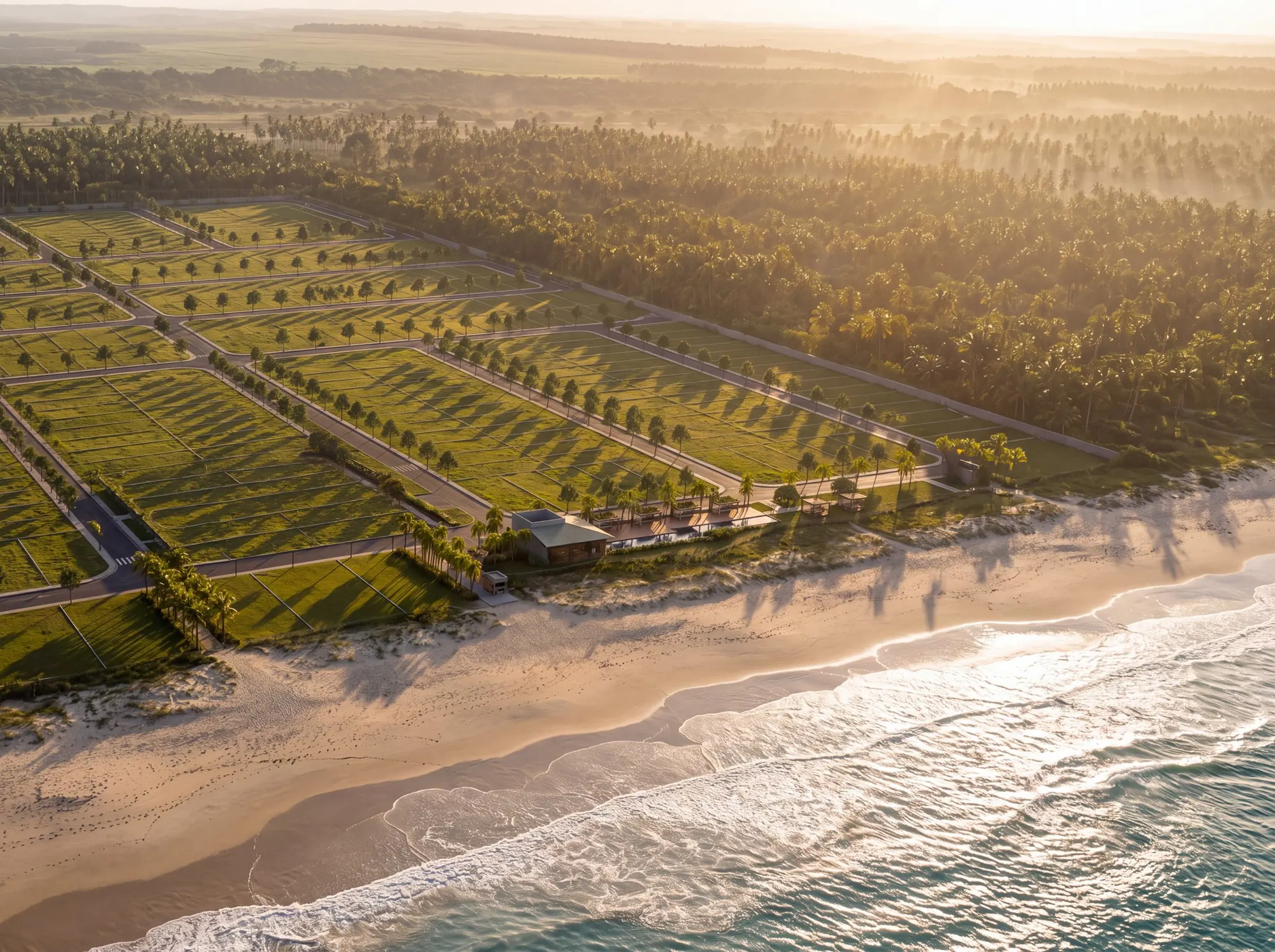 Vista aérea do Oásis Beach Residence
